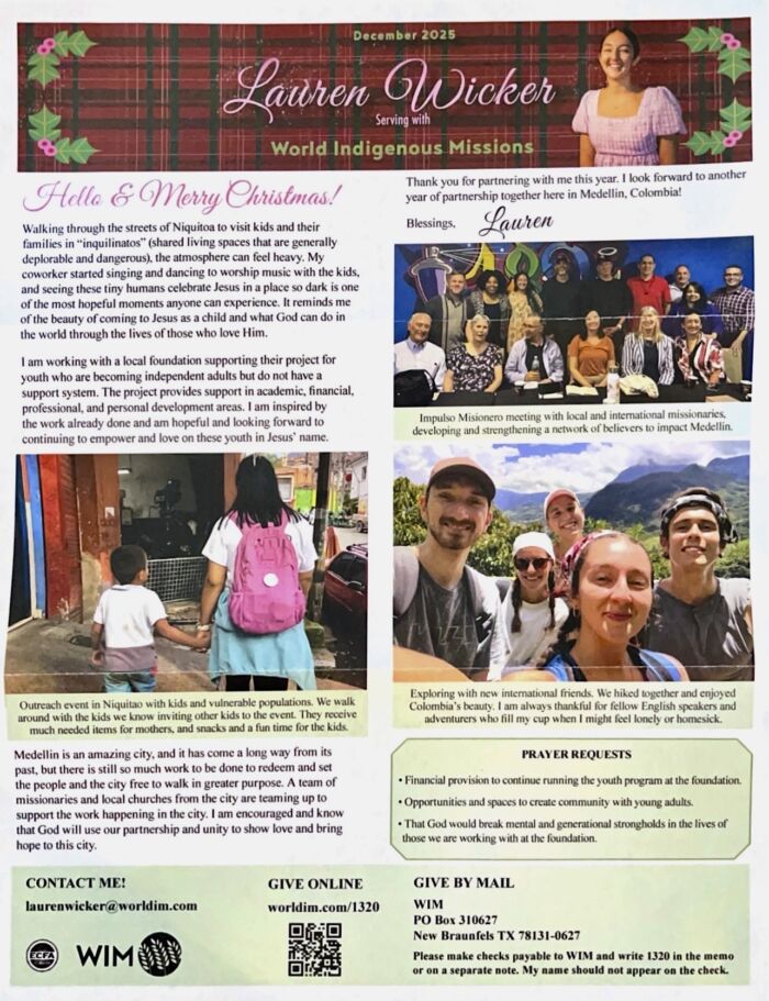 Lauren Wicker Newsletter 2025